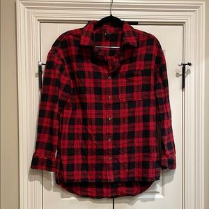 🔥NWOT Red and Black Plaid Boy’s Shirt
